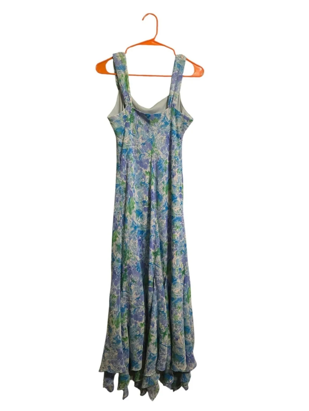 Vintage | Blue & Green Fairy Flutter Hem Dress - Picture 6 of 6